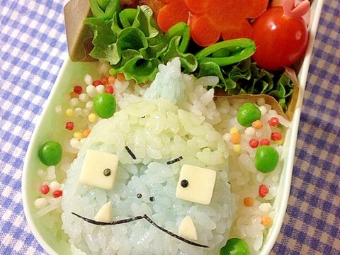 簡単キャラ弁☆おじゃる丸 アオベエのお弁当♪